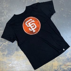 San Francisco Giants Short Sleeve Shirt Medium Black Orange ‘47 Baseball MLB